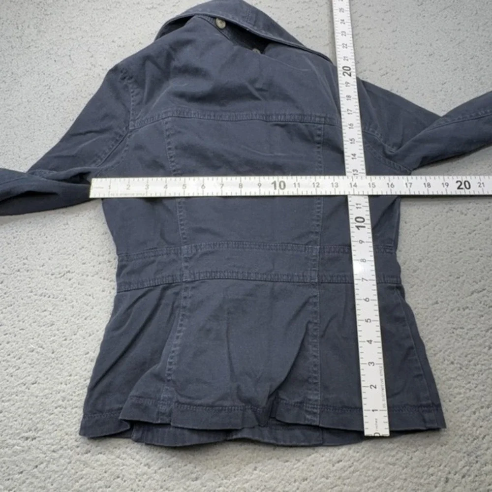 Hollister Jacket‎ Womens Small Navy Double Breasted Stretch Peacoat Faded Preppy